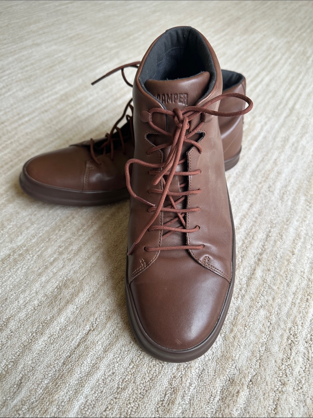 Like New Camper Chasis Sport Brown Leather Ankle Boot Chukka Style Sneaker Sz 11